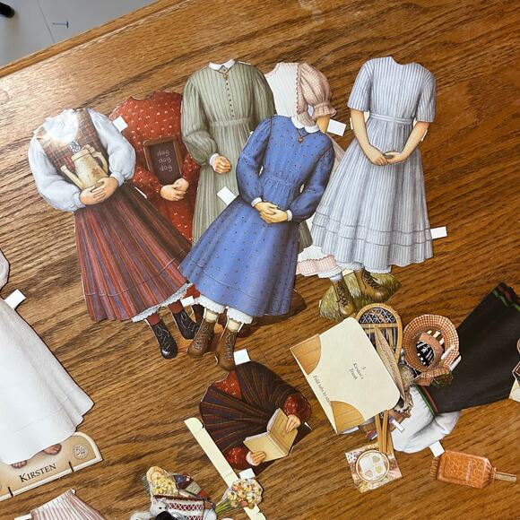 Vintage 1992 American Girl Kirsten Larson Paper Doll  Clothes Accessories Pet - Picture 10 of 10